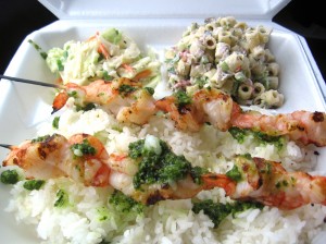 Shrimp Skewers with Chimichurri Sauce