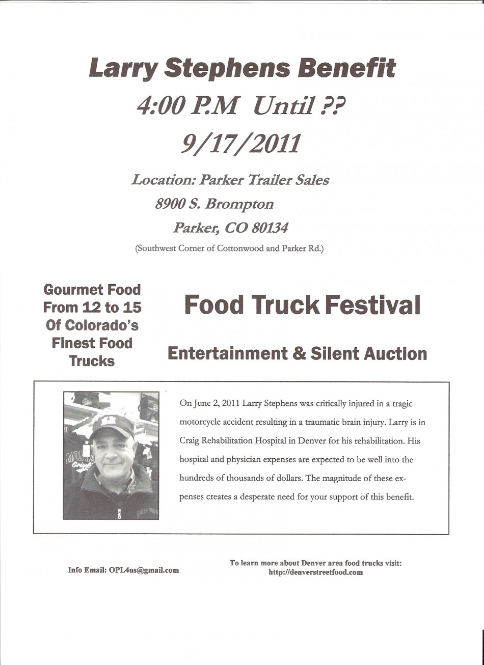 Chuck Courter is coordinating a street food party to benefit Larry Stephens