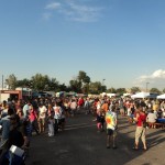 The crowd builds at the Justice League of Street Food Party.